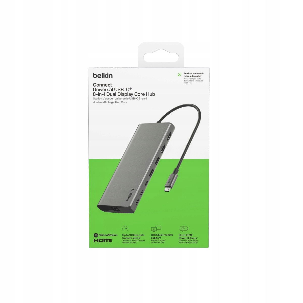 Belkin Hub Usb-c 8v1 s duálnym displejom