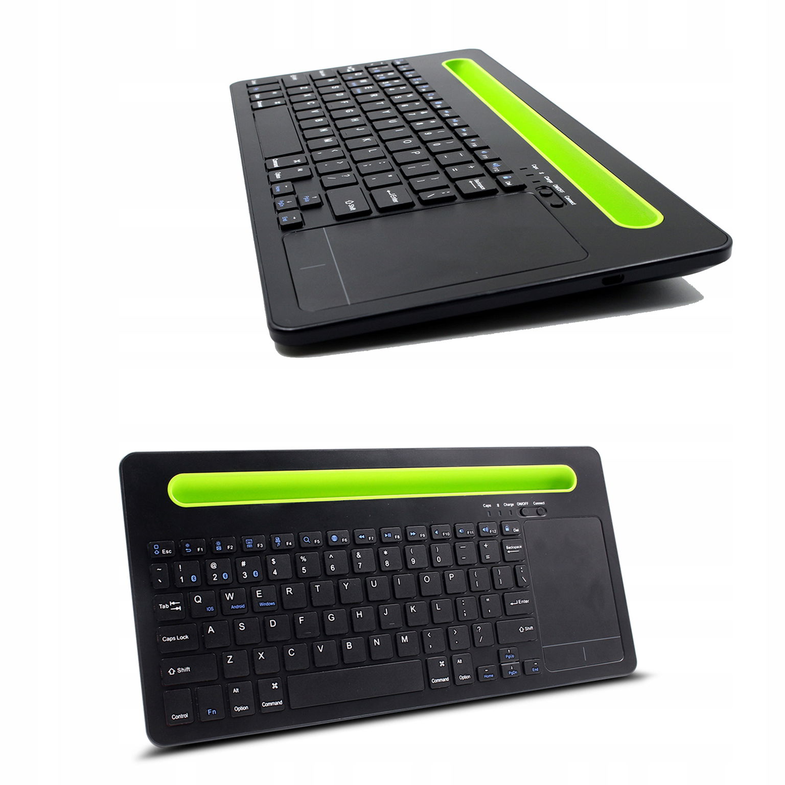Bezdrôtová Klávesnica Bluetooth S Touchpadom, miesto pre telefón, tablet