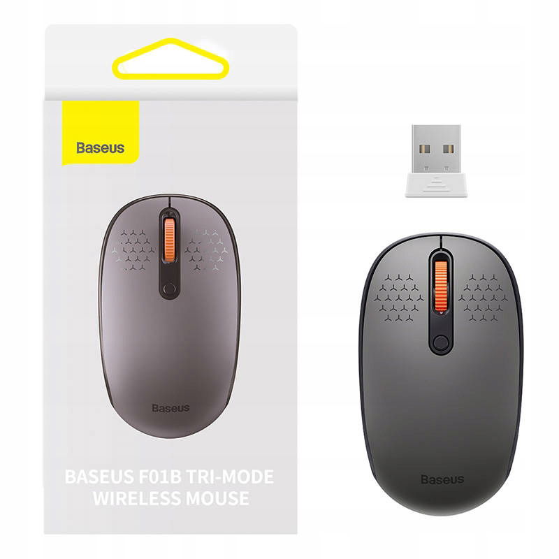 Bezdrôtová myš Baseus F01B Tri-Mode Bluetooth pre počítačový notebook