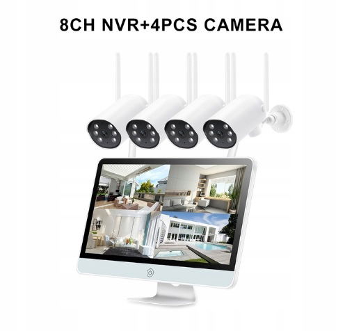Bezdrôtové Monitorovanie Wifi 2MPX LCD a Nvr 2v1!!___