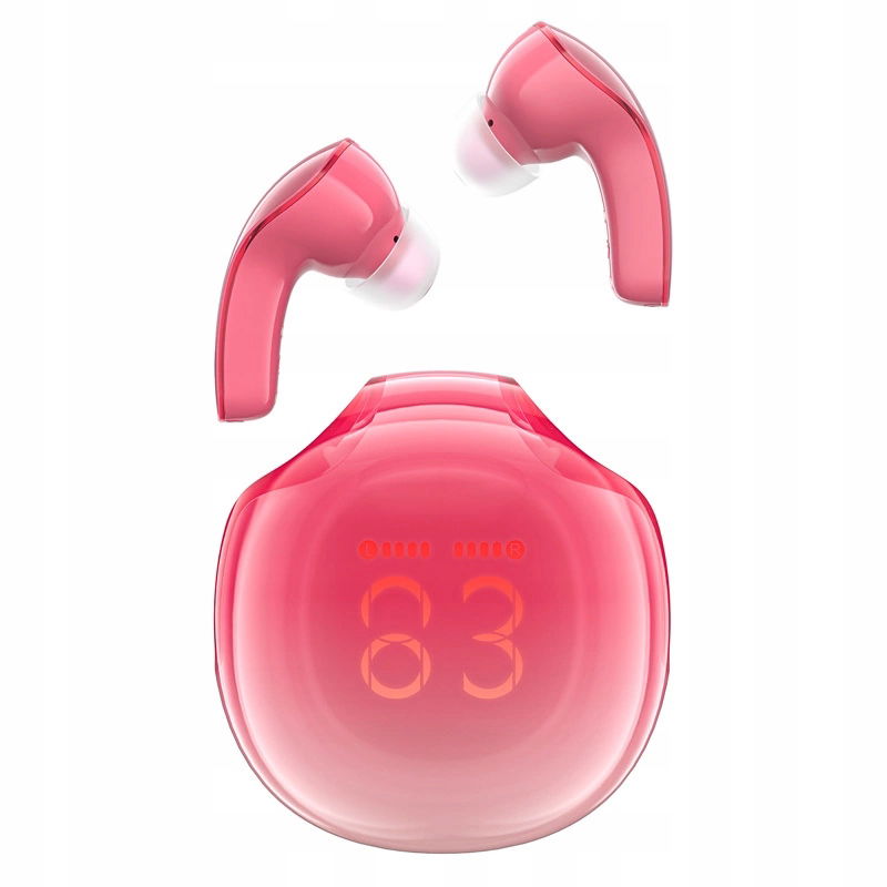 Bezdrôtové slúchadlá Acefast T9 Bluetooth 5.3 do uší červené