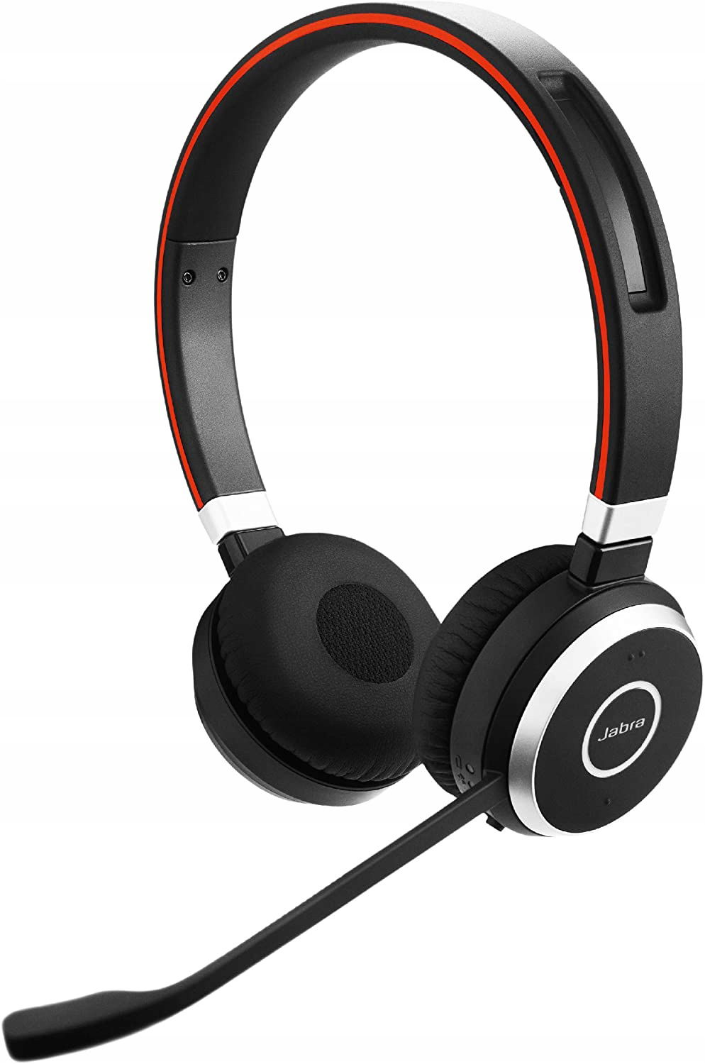 Bezdrôtové slúchadlá Jabra Evolve 65 Duo do uší, farba čierna s puzdrom