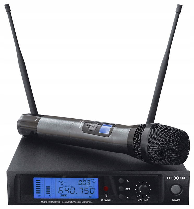 Bezdrôtový mikrofón diverzitný ručný Mbd 840