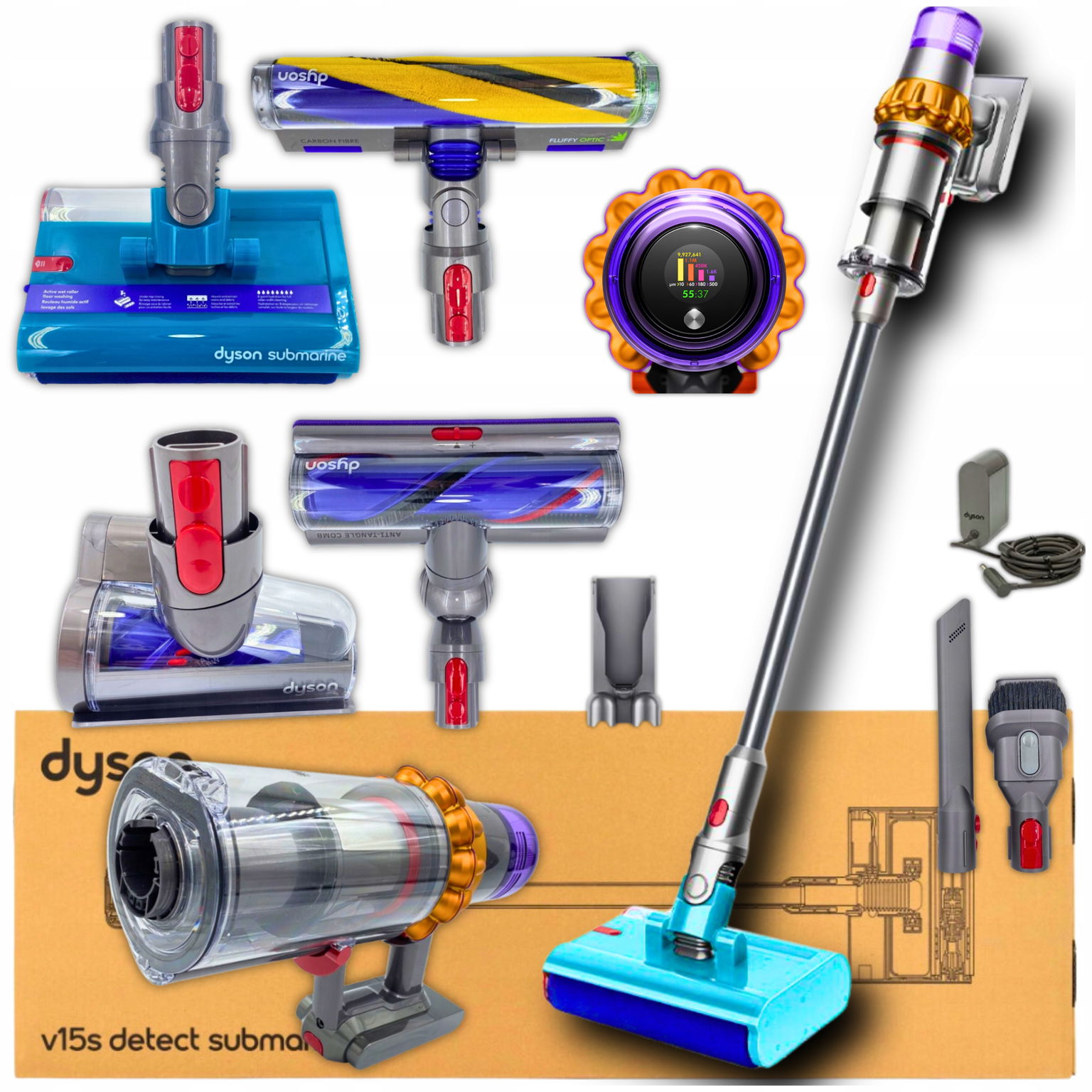 Bezdrôtový Vertikálny Vysávač Dyson V15s Detect Submarine Mopovanie