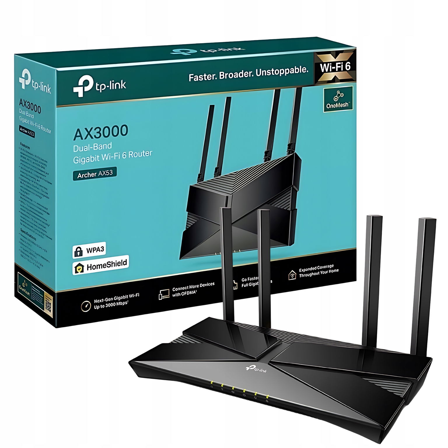 Bezdrôtový Wifi Router Tp-link Archer AX53 Dsl WIFI6 AX300