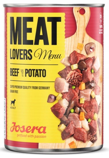 Bezobilné krmivo pre psa s vysokým obsahom mäsa Josera Hovädzie mäso 400 g