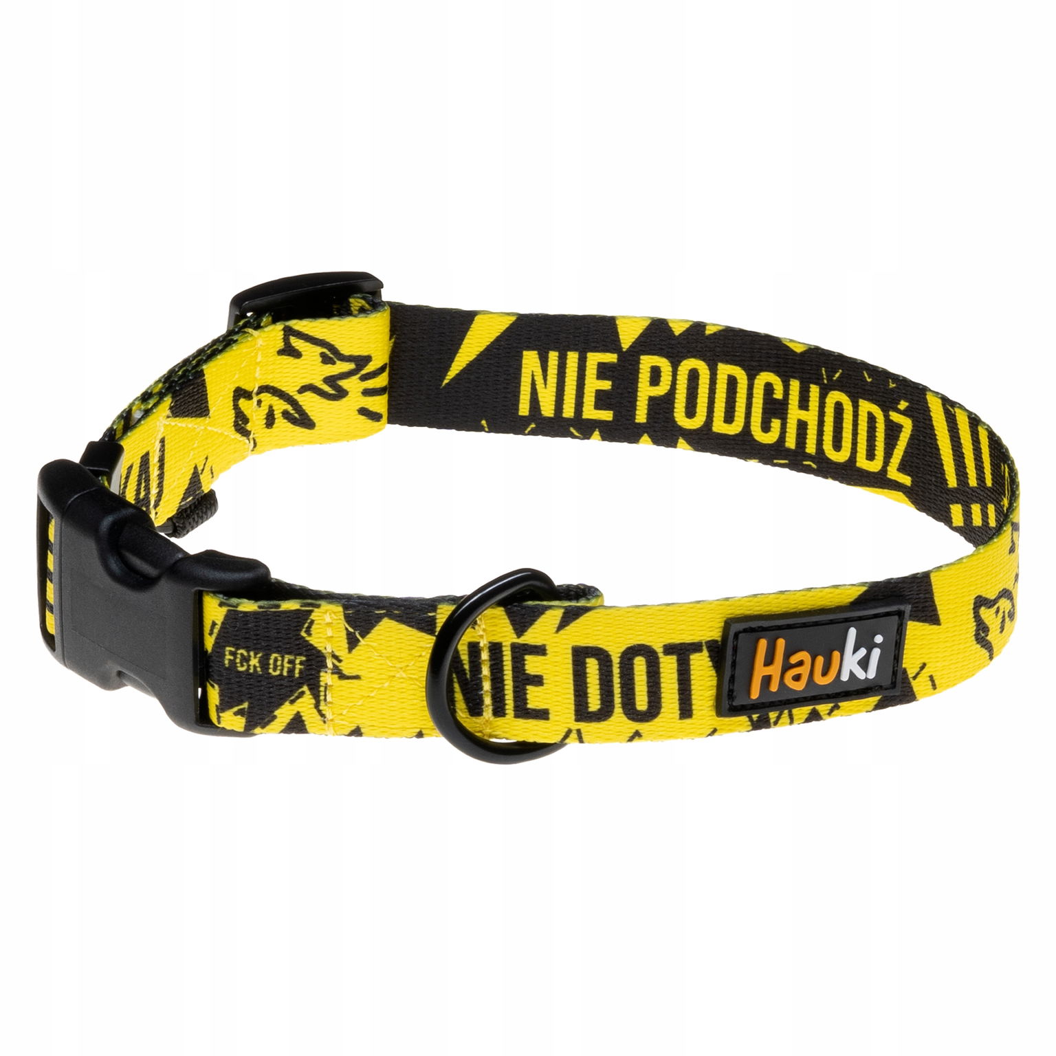 Bezpečný Obojok Pre Veľkého Psa. Vzor Stop! Poľská Výroba Veľkosť L