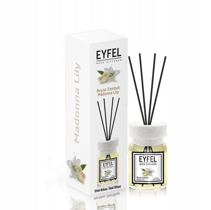 Biela Lilia Aromatický difuzér Osviežovač vzduchu s tyčinkami Eyfel 120 ml