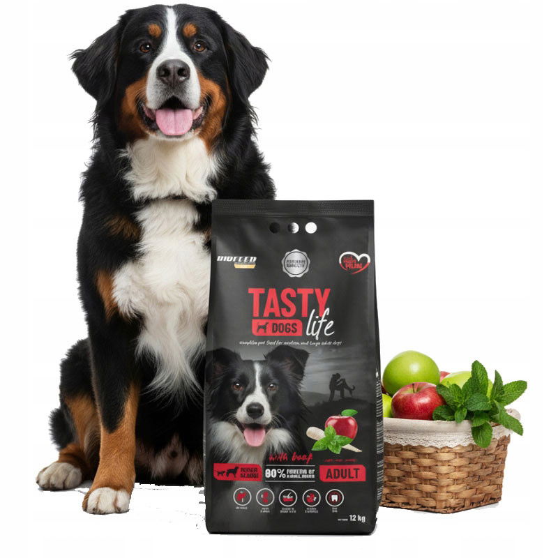 Biofeed Adult M&L S Hovädzím Mäsom 12 kg Tasty Dogs Life Beef