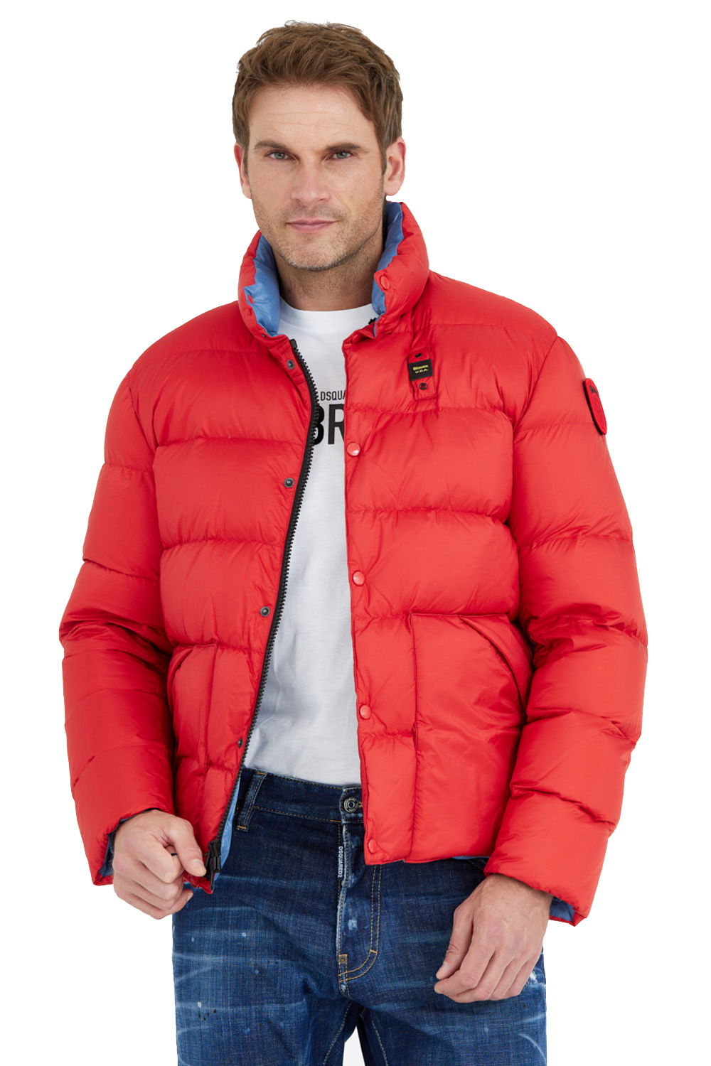Blauer Červená páperová bunda Fletcher r XL