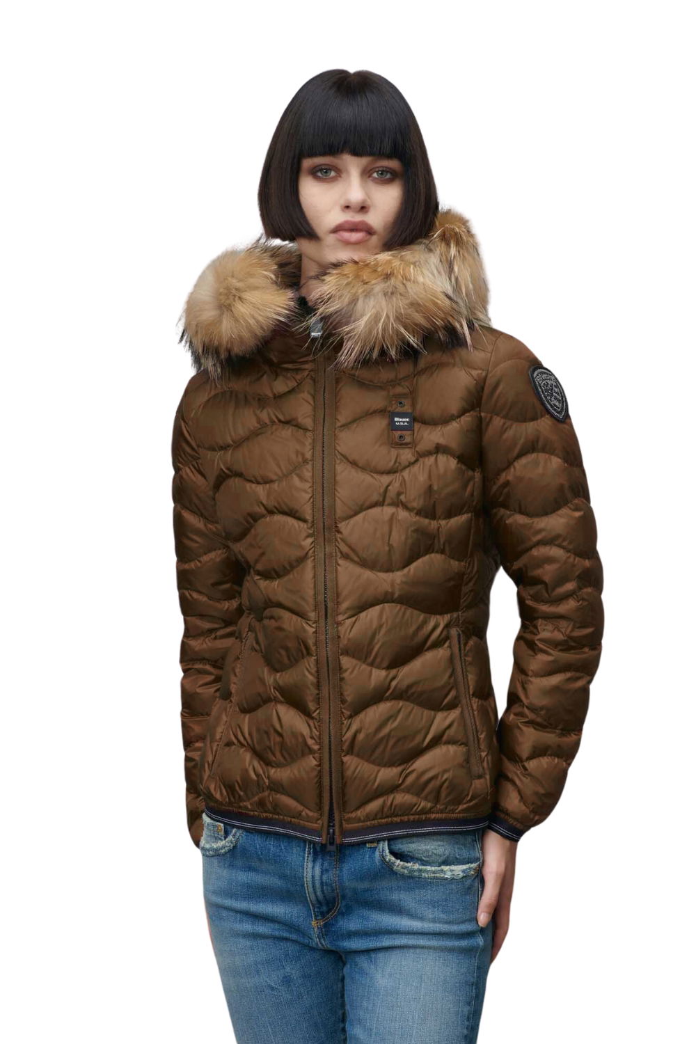 Blauer Hnedá dámska bunda Aldie Short Jackets L