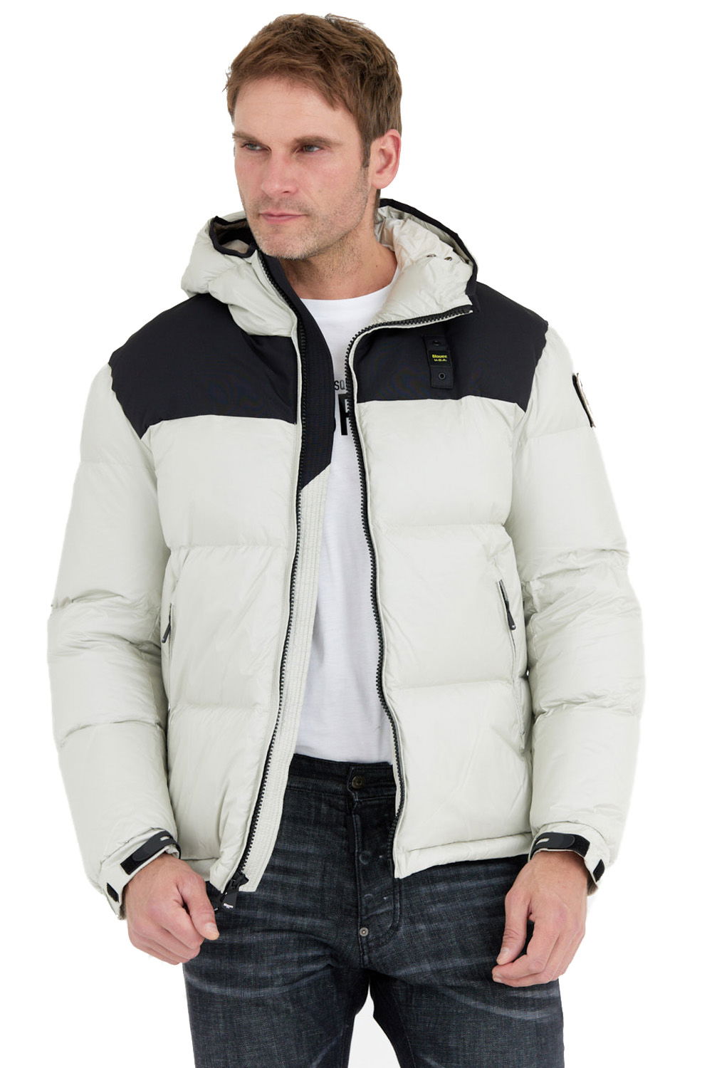 Blauer Šedá bunda Cooper s logom na kapucni 3XL
