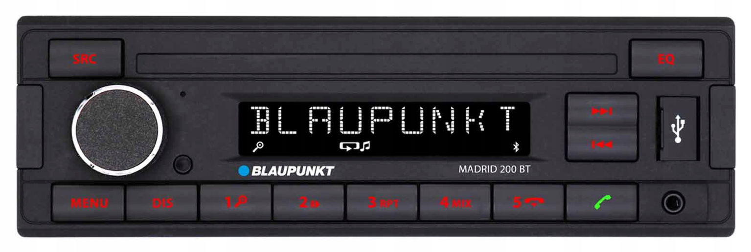 Blaupunkt Madrid 200 Bluetooth autorádio MP3 Usb Aux 4x40W