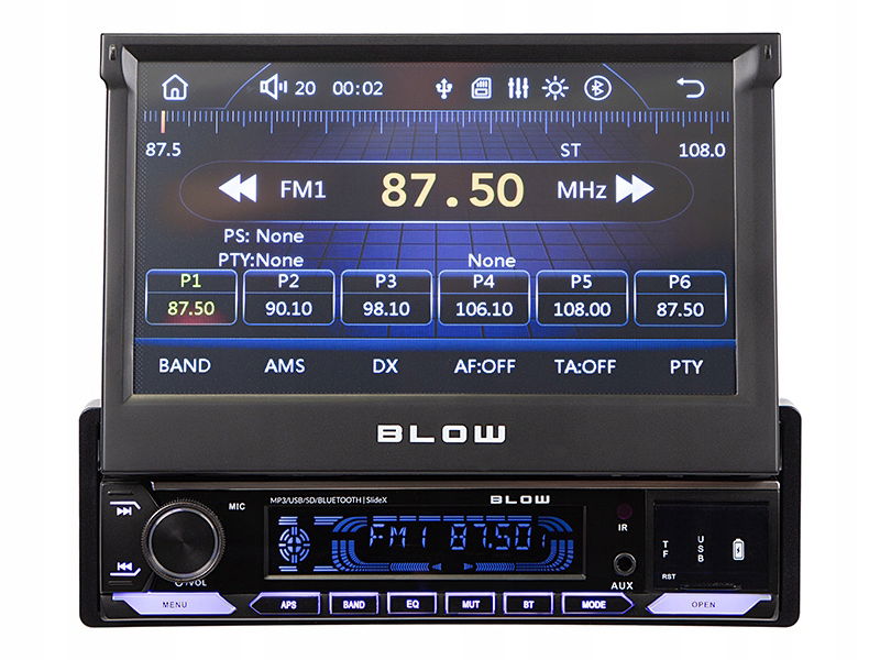 Blow Slide X autorádio 1DIN výsuvný LCD 7'' CarPlay Android Auto