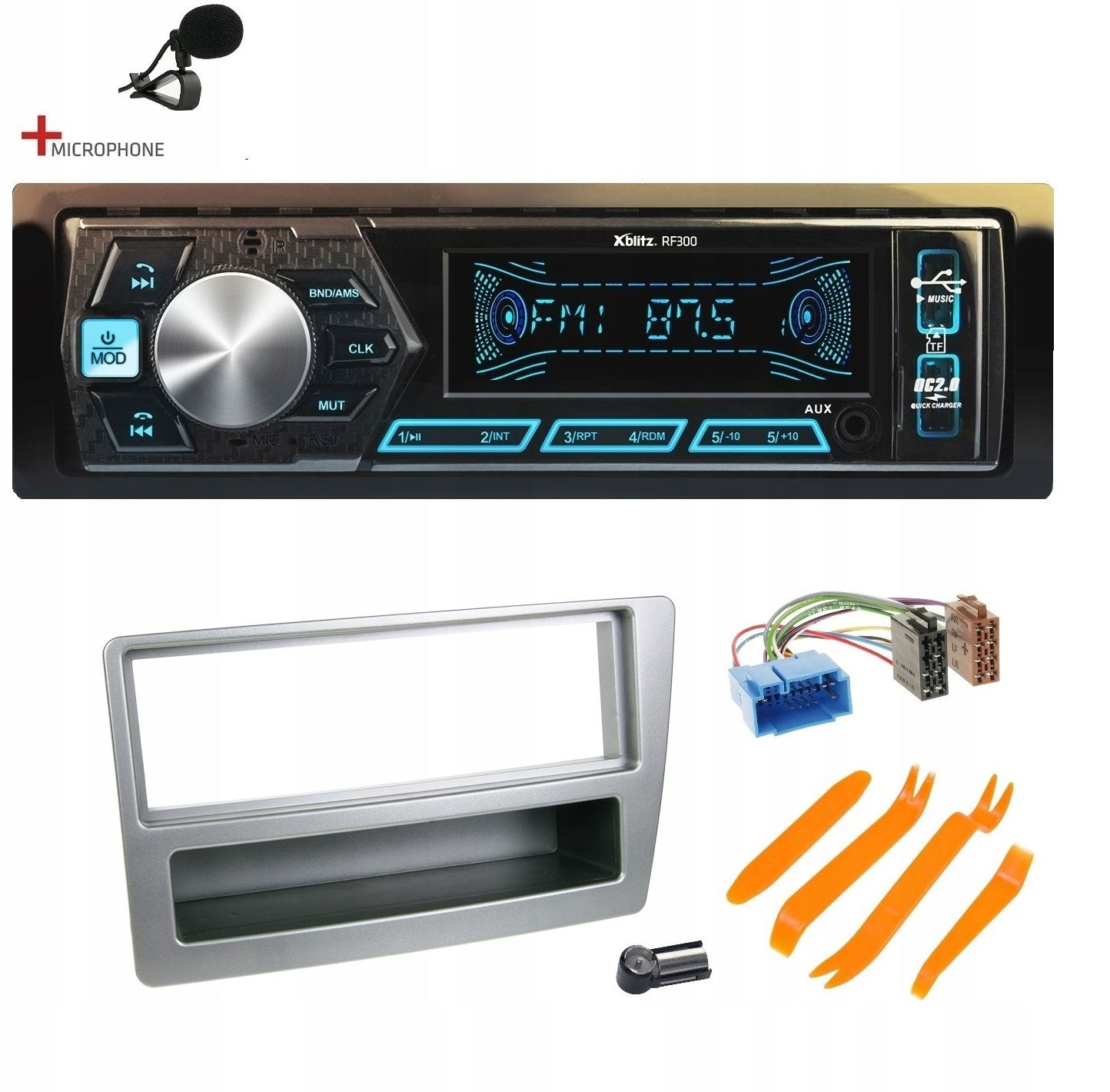 Bluetooth rádio Xblitz RF300 Usb pre Honda CIVIC VII 7