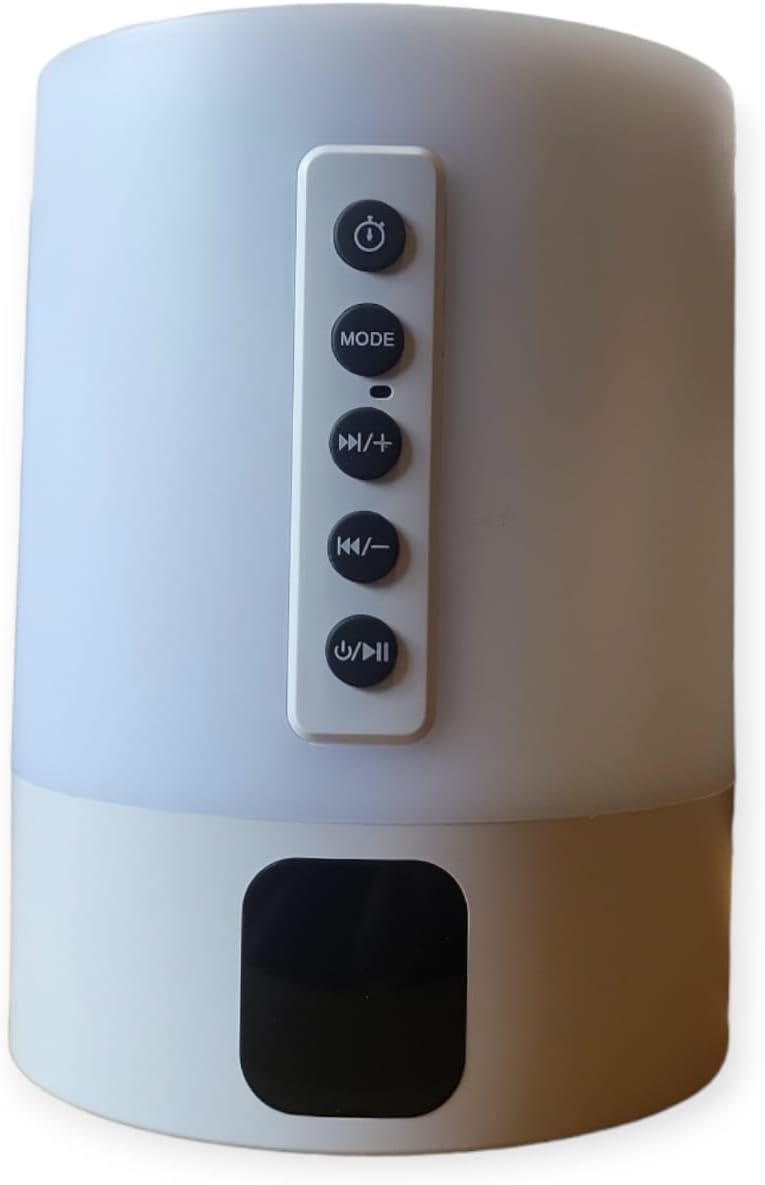 Bluetooth reproduktor Prehrávač MP3 Led lampa Relax Biely šum na spánok