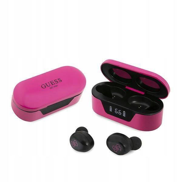 Bluetooth Slúchadlá Guess Tws 5.0 Magenta Nabíjacia Stanica 400MAH