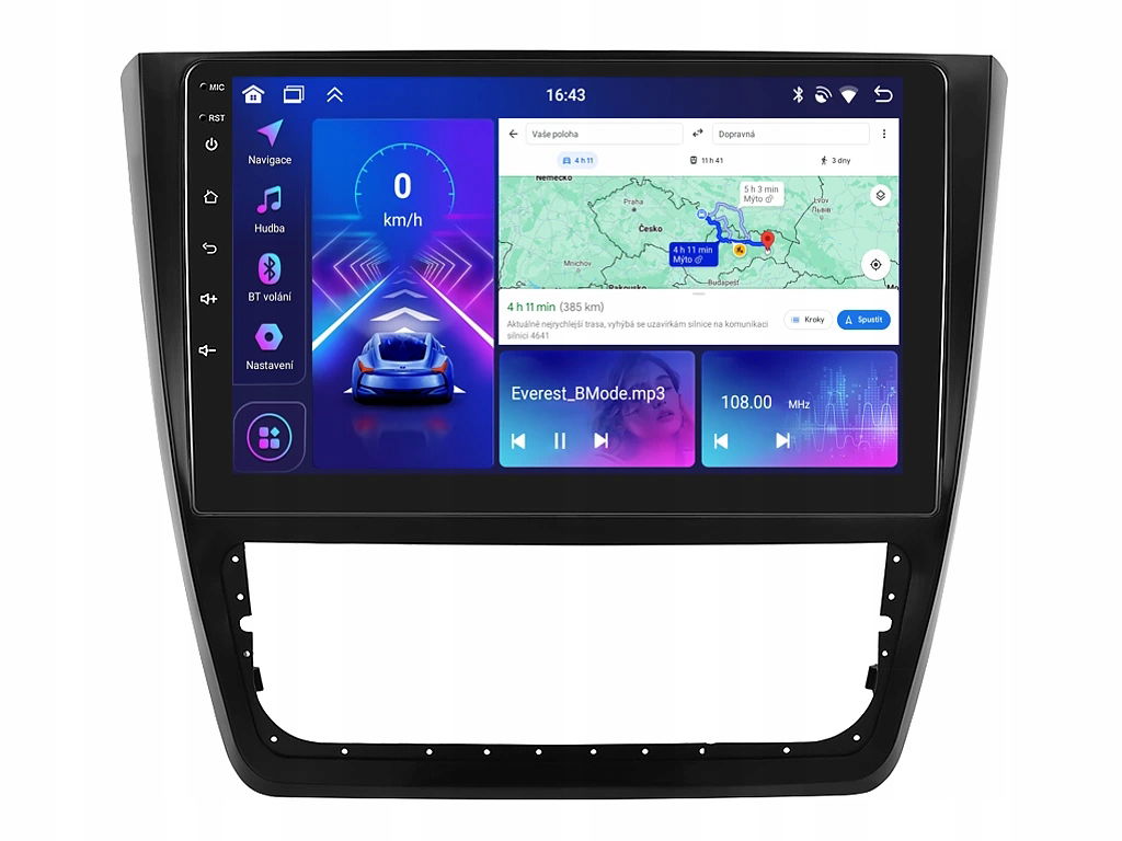 Bmode 2DIN autorádio BEX05 Android, Škoda Yeti