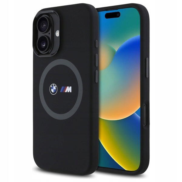 Bmw BMHMP16S23SROK iPhone 16 6.1" čierny/čierny hardcase M Silicone