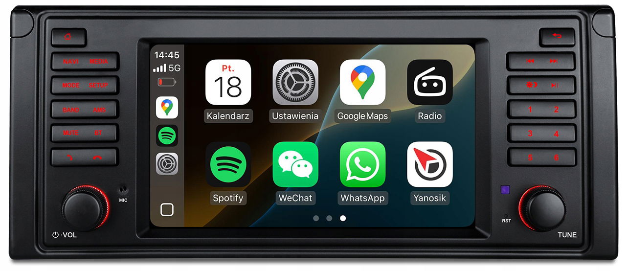 Bmw E38 E39 Najnovší Android Auto Carplay Rádio Navigácia Mapy