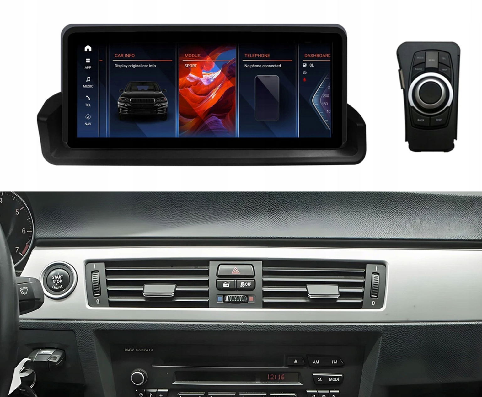 Bmw E90 E91 E92 E93 Idrive Displej 10.25 Rádio Android 13 Snapdragon 665 8 Gb