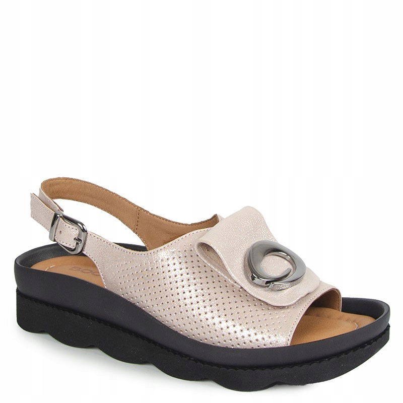 Boccato 031.1085 Pudrové Kožené Sandále 37