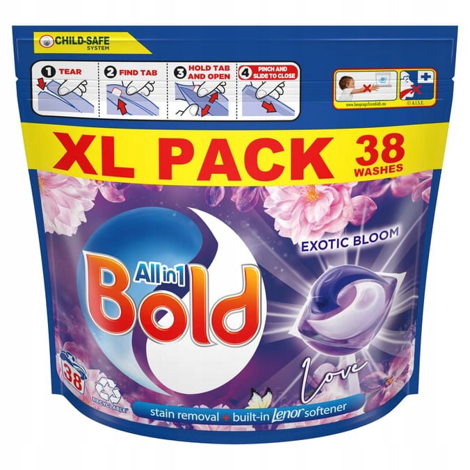 Bold All-in-1 Pods Pracie Kapsuly Exotic Bloom 38 praní