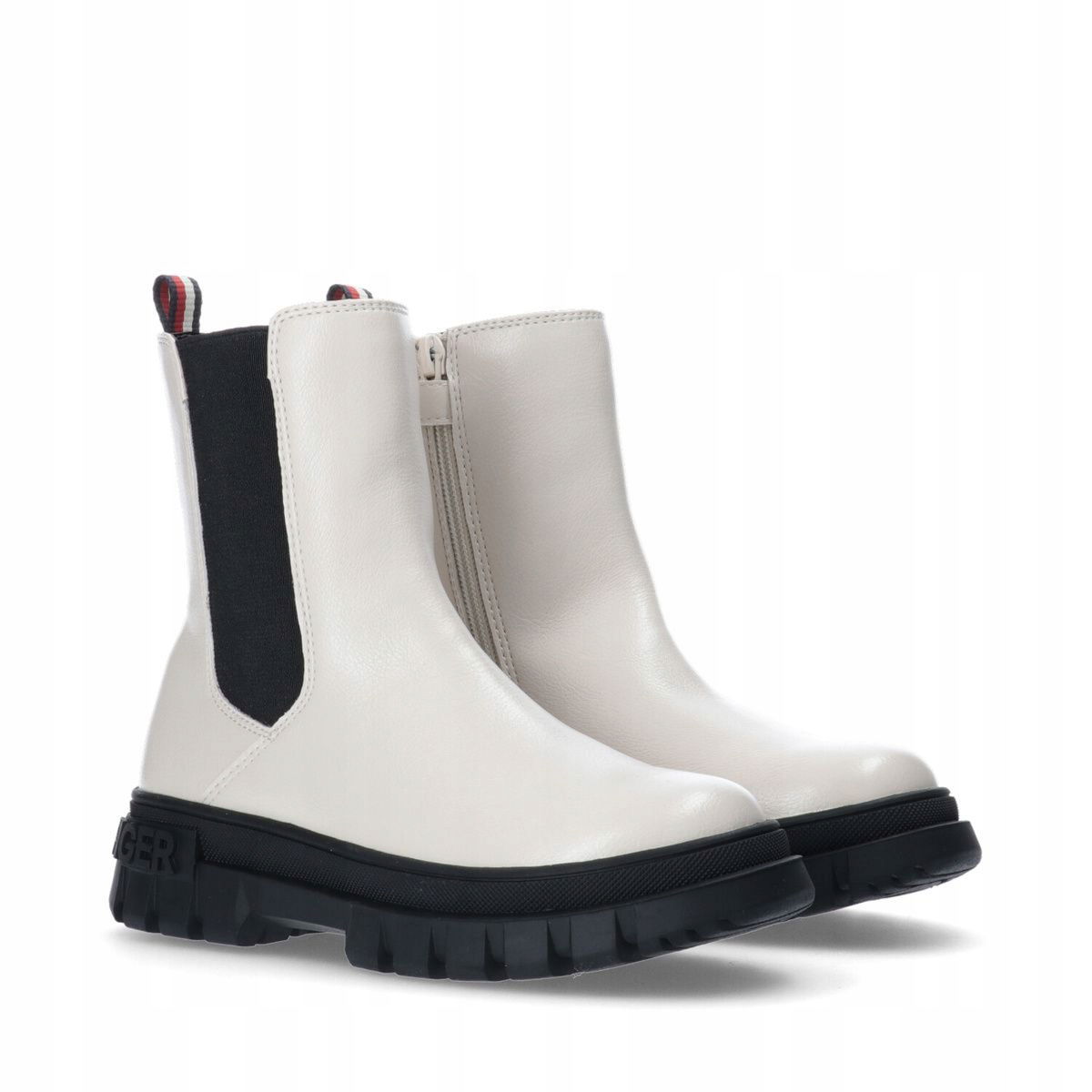 Botky Tommy Hilfiger Bootie Ivory T3A5-33058 Nové