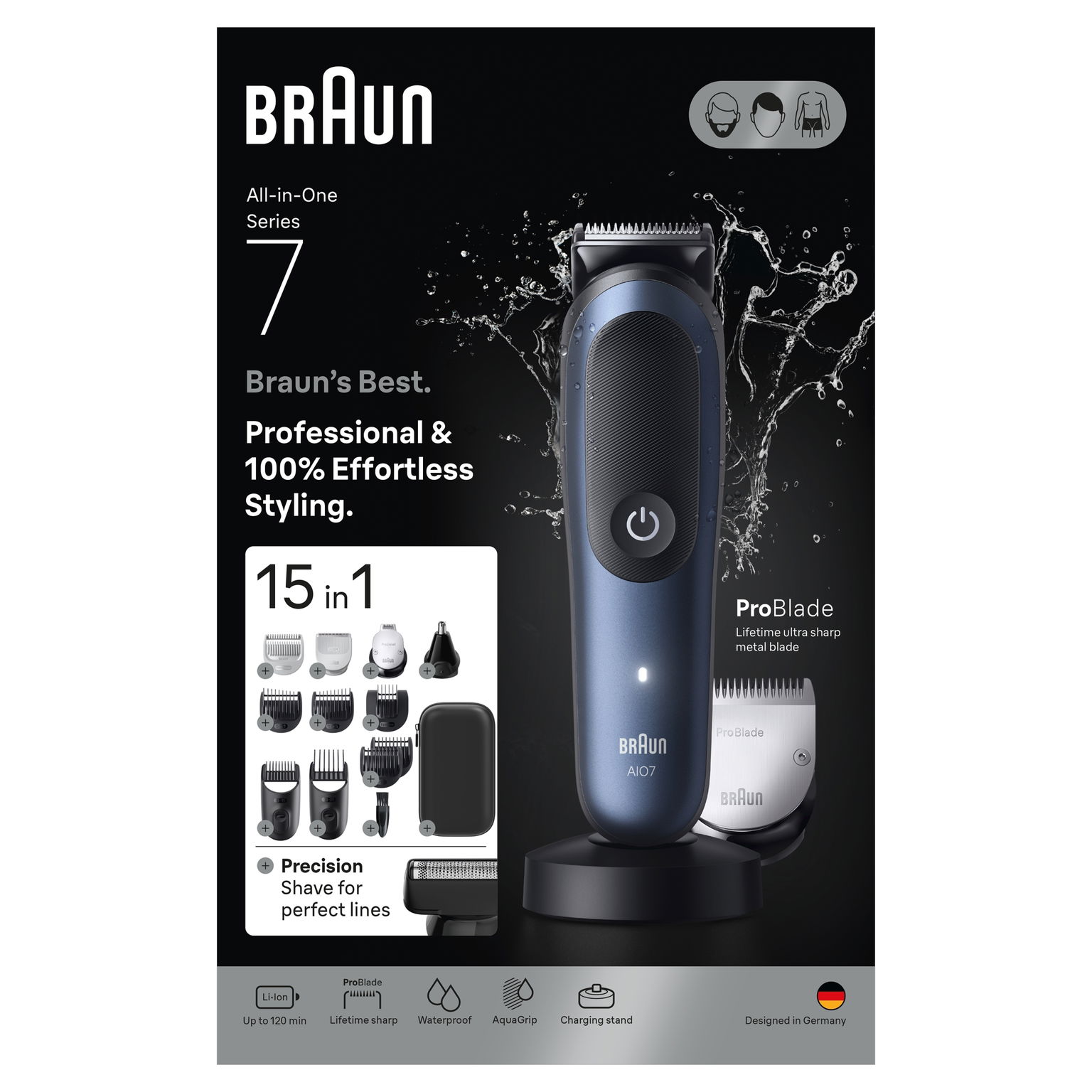 Braun 7 Multifunkčná sada pre starostlivosť o telo 15 v 1, ProBlade,