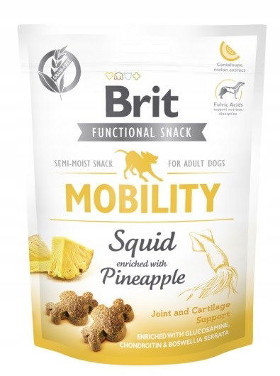 Brit Functional Snack Mobility Squid pochúťka pre psa 150 g
