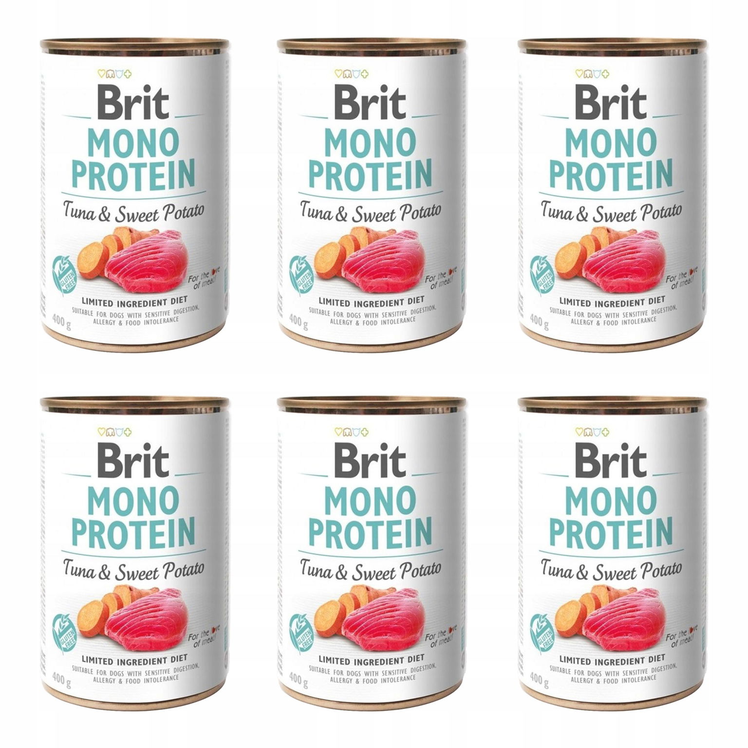 Brit Mono Mokré krmivo pre psa Tuniak Batat 6 x 400 g monoproteínové