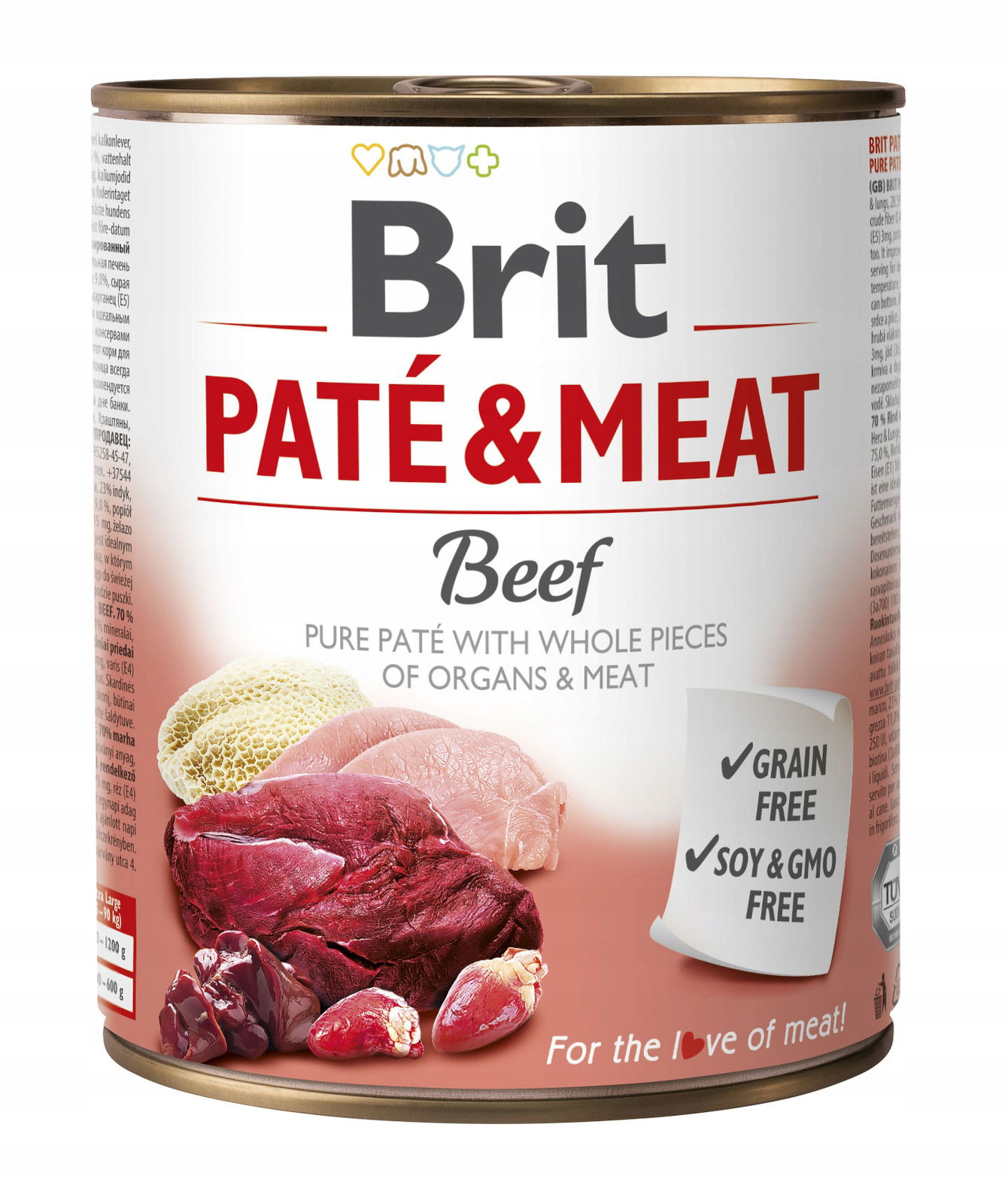 Brit Pate & Meat s hovädzím mäsom 800 g