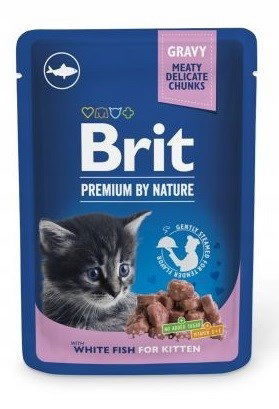 Brit Premium by Nature Kitten White fish vlhké krmivo pre mačky 100 g