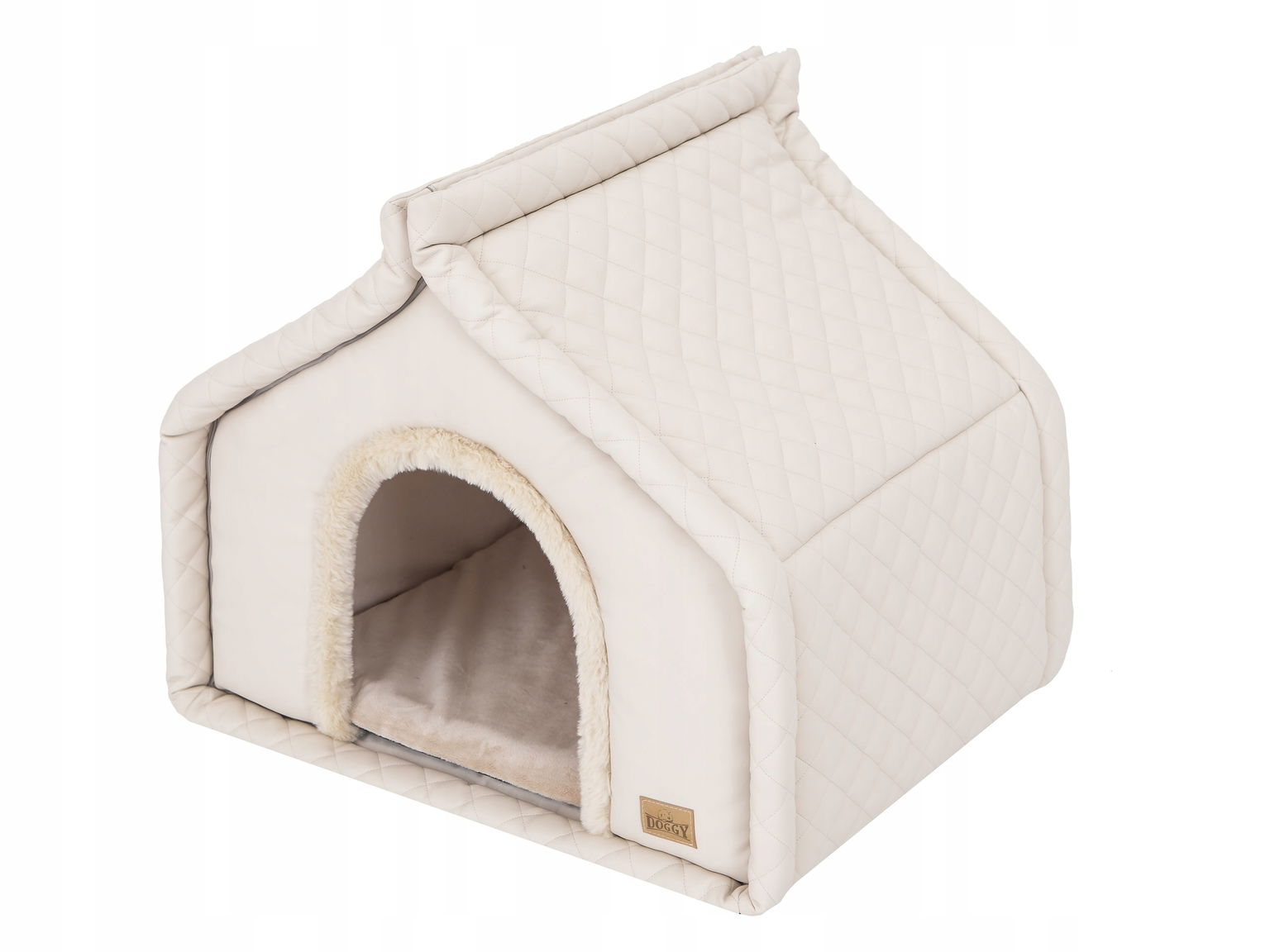 Buda, domček pre psa z ekologickej kože -R2 52x42x47 Doggy