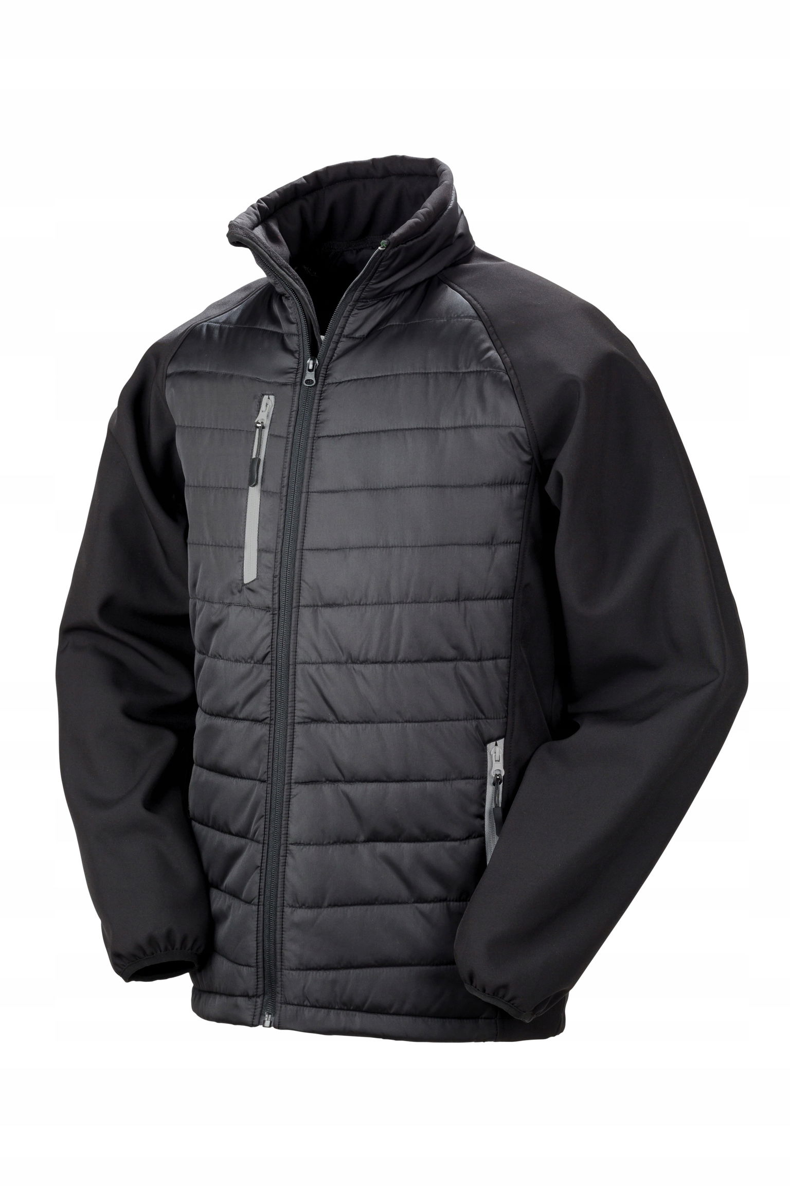 Bunda Black Compass Softshell bez kapucne Čierna/Sivá veľ. 2XL