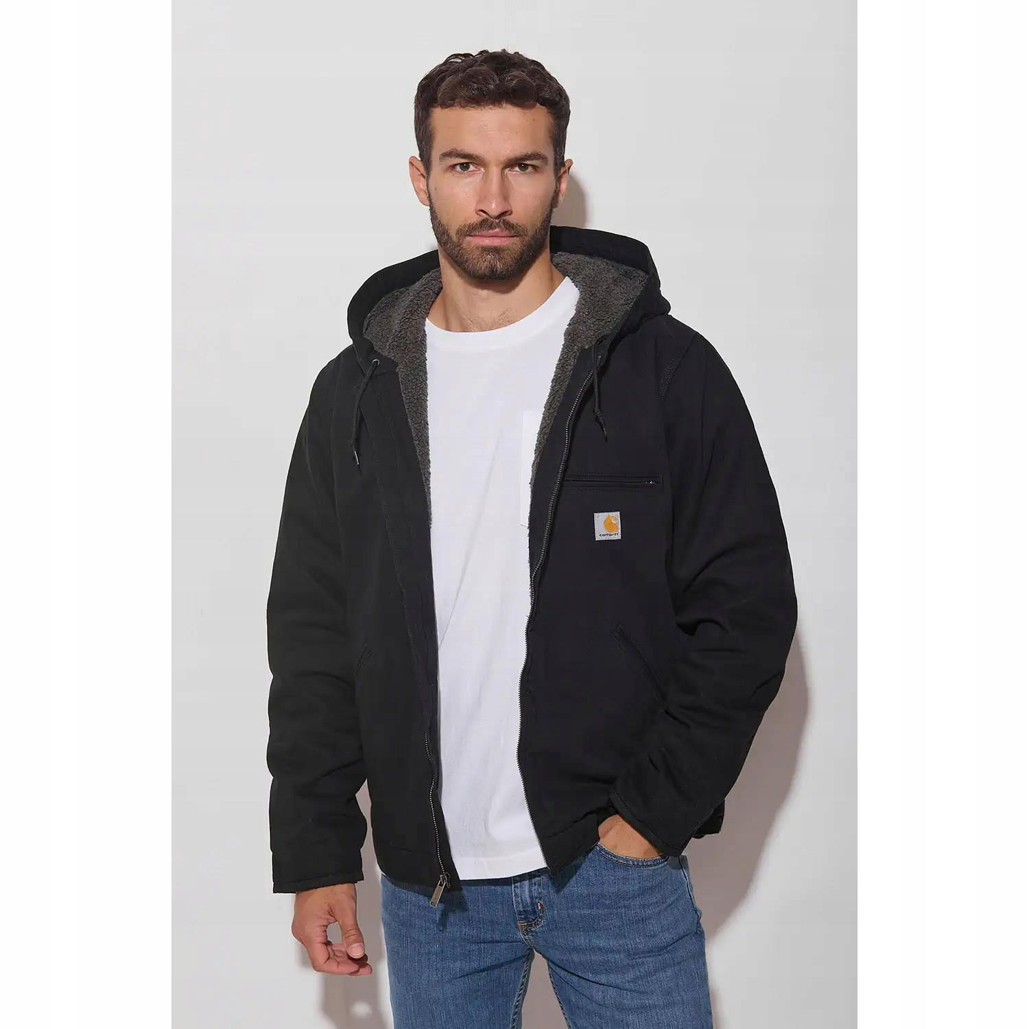 Bunda Carhartt Washed Duck Sierra Jacket M čierna