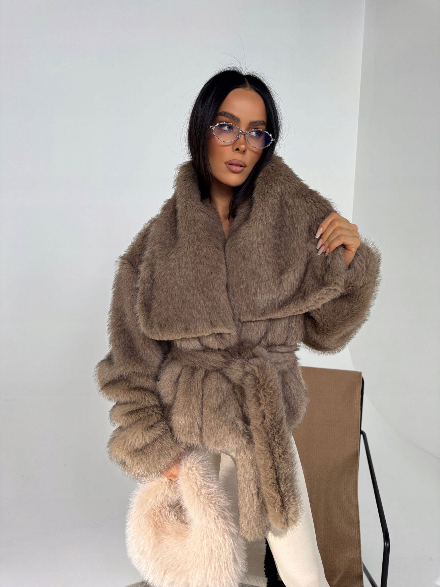 Bunda Lamanuel Fuzzy Béžová [Veľkosť Uni]