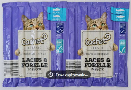 Cachet kabanosy 10 tyčiniek losos s pstruhom 50 g