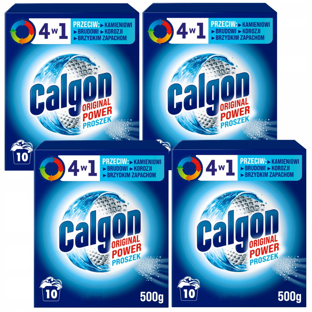 Calgon Prášok Na Ochranu Práčky 4V1 Zmäkčujúci Vodu A Odvápňovač 4X 500 G
