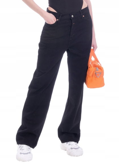 Calvin Klein K20K203543BEH plátené nohavice rovného strihu 32/32