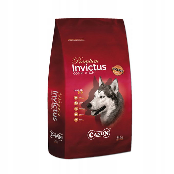 Canun Invictus 20 kg prémiové krmivo pre psa s jahňacím mäsom, ryžou a rybou