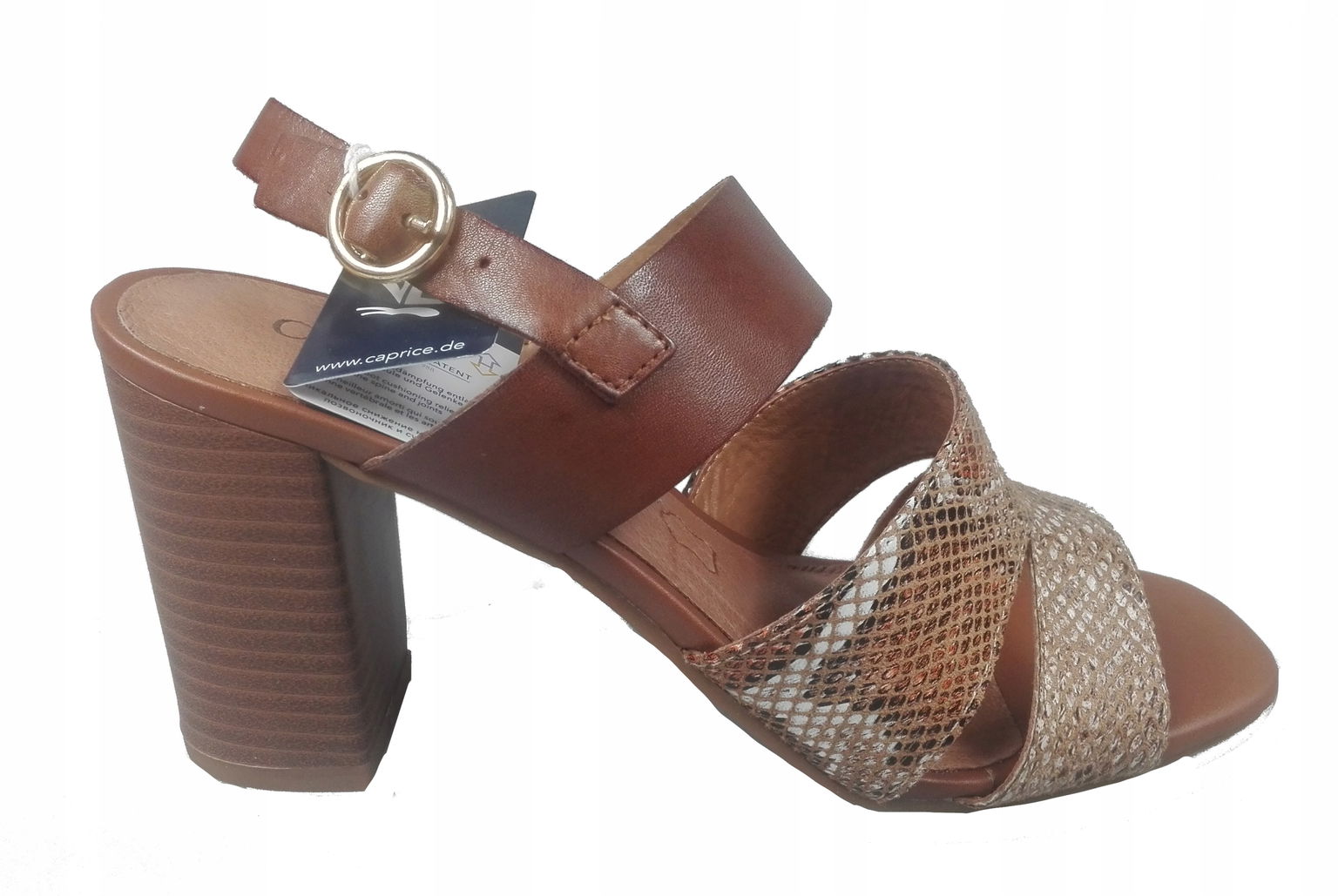 Caprice Sandále 9-28304-28 Cognac Snake r37