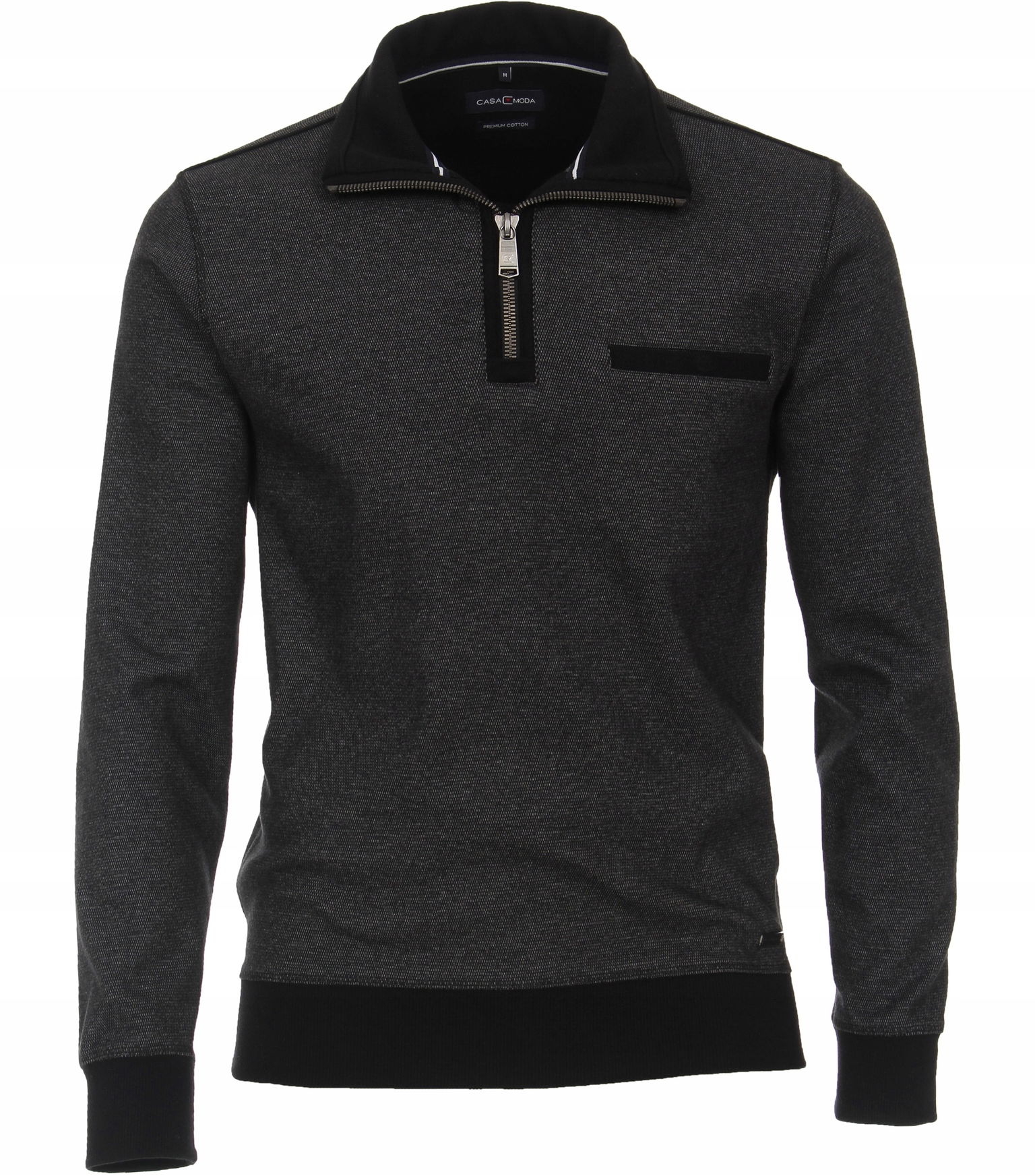 Casamoda Veľká Veľkosť Bluza Half Zip 5XL 160 cm