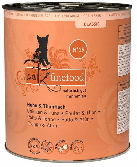 Catz Finefood Classic N.25 Kuracie Mäso a konzerva tuniaka 800 g