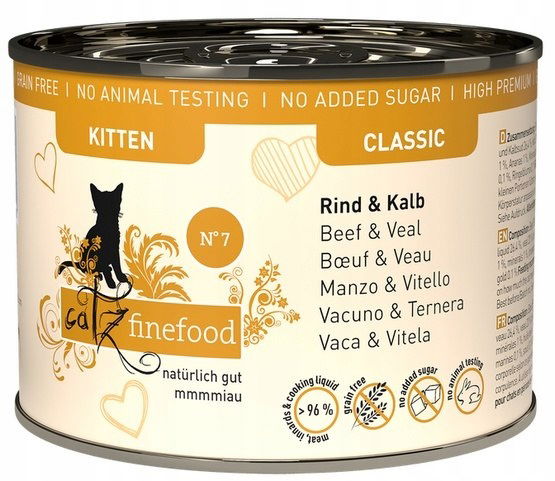 Catz Finefood Kitten Hovädzie a teľacie mäso 200 g