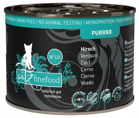 Catz Finefood Purrrr N.121 Jeleň plechovka 6x200 g