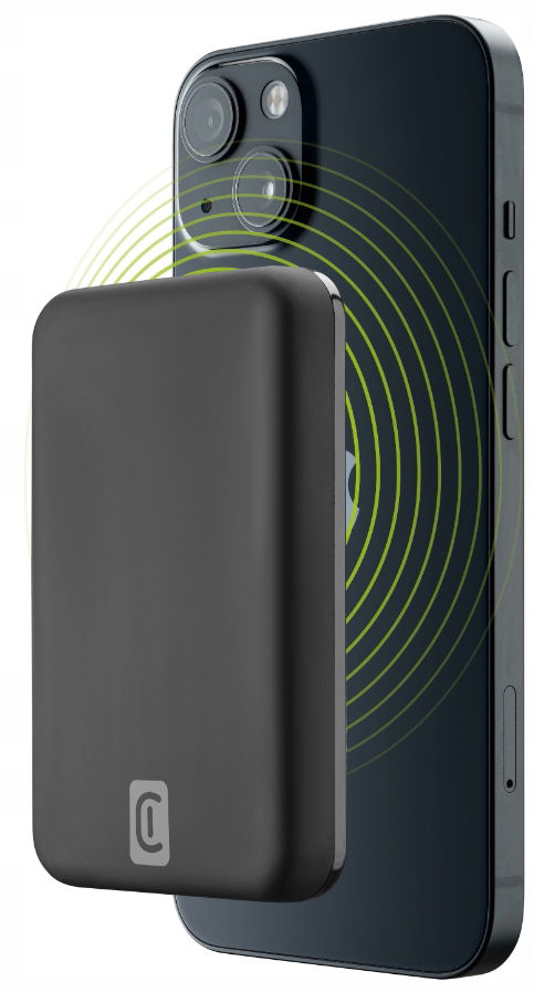 Cellularline Mag 5000 indukčná powerbanka 5000 mAh 7.5W MagSafe (čierna)