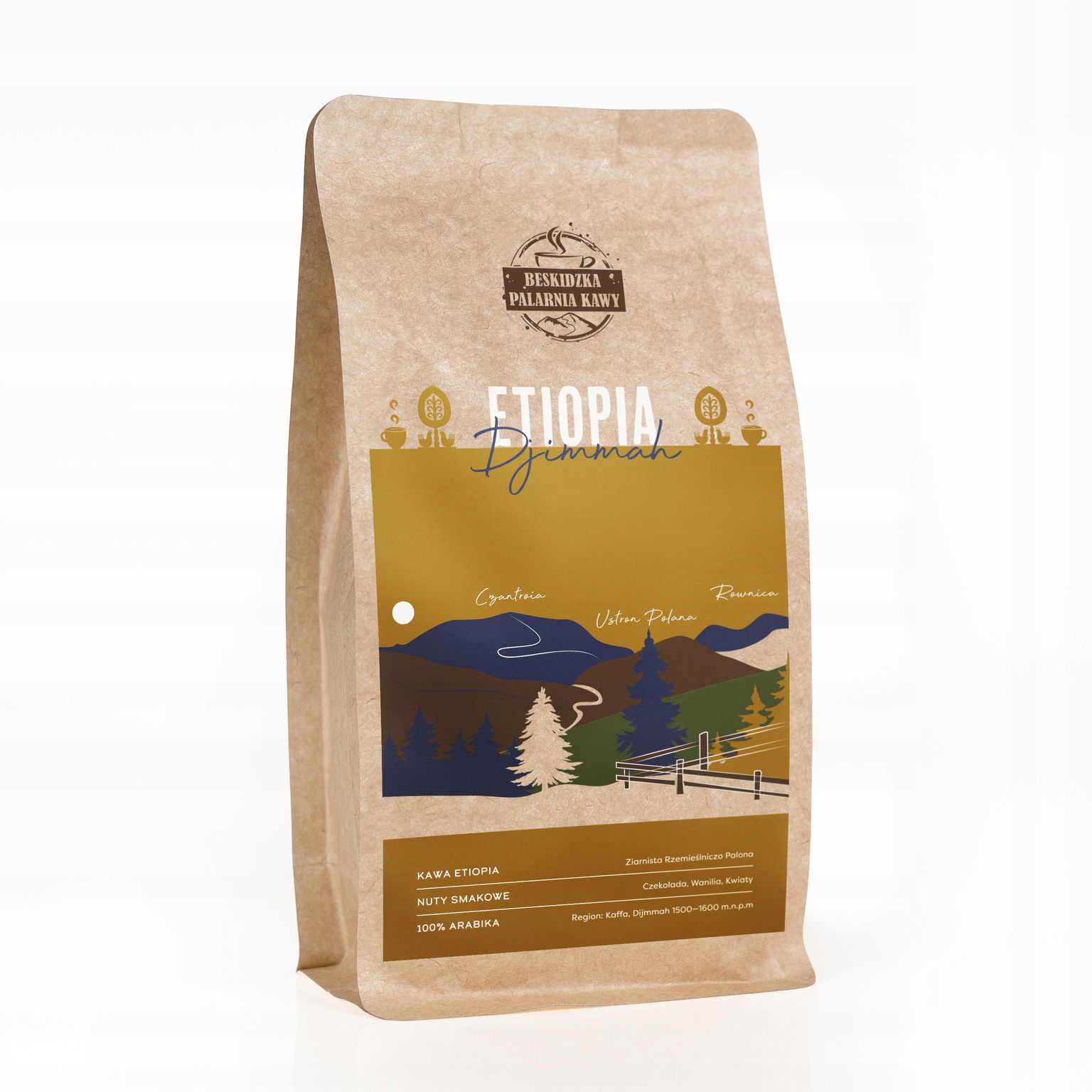 Čerstvo Pražená Mletá Káva Etiopia Djimmah 250g 100 % Arabica Speciality
