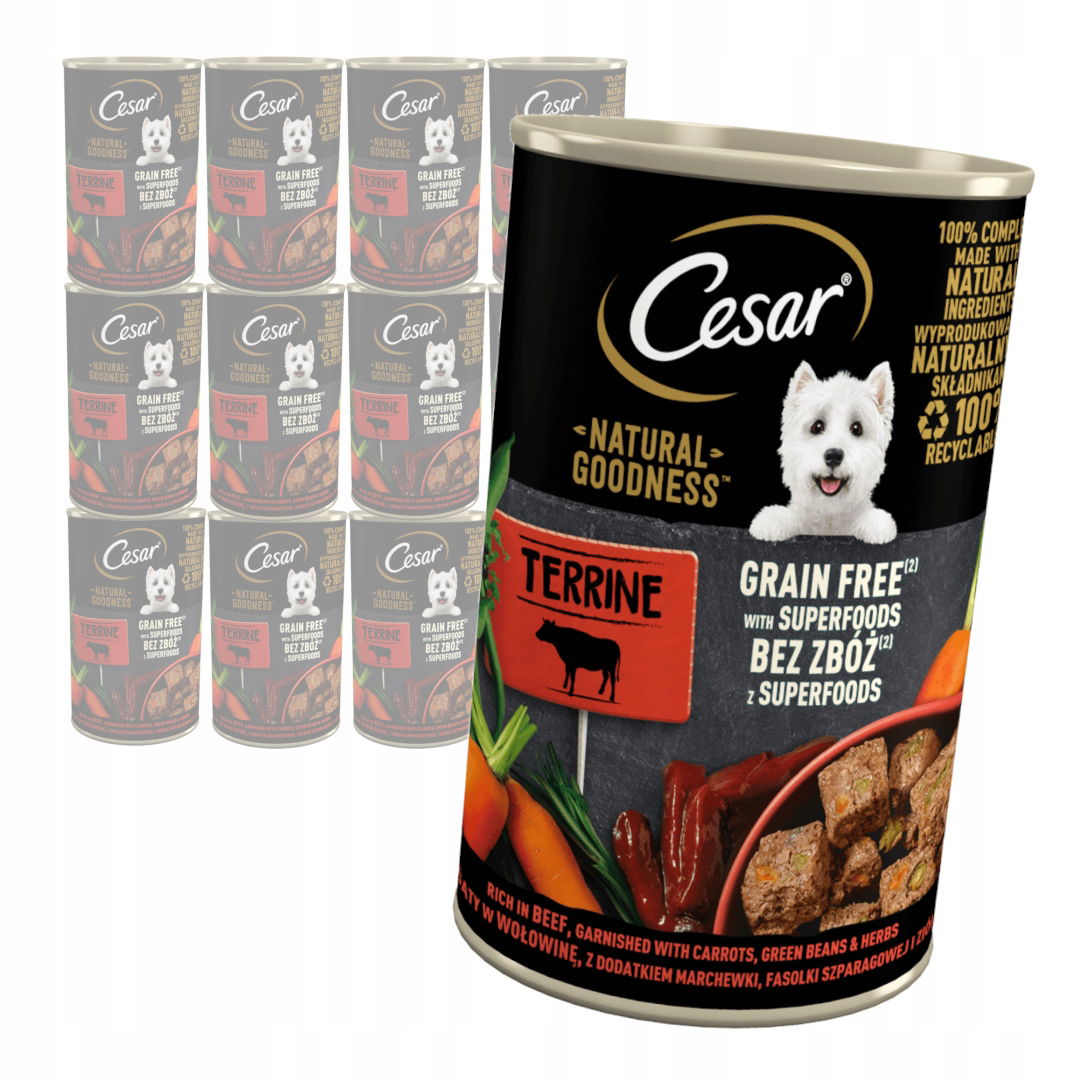 Cesar Hovädzie 12x400g vlhké krmivo mokré krmivo pre psov
