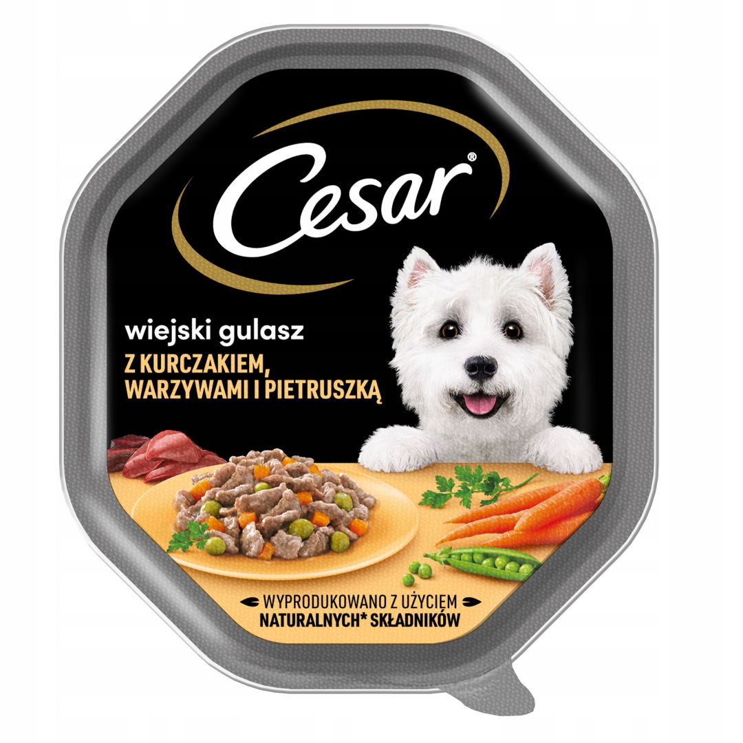 Cesar Tray 150g Vlhké Krmivo s Pre Psov , zeleninou a petržlenovou vňaťou